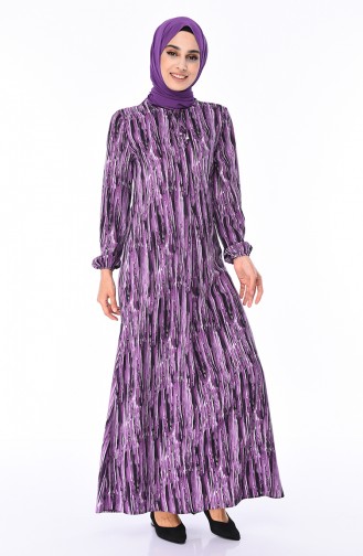 Purple İslamitische Jurk 8371-01