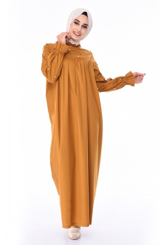 Mustard Hijab Dress 0012-03