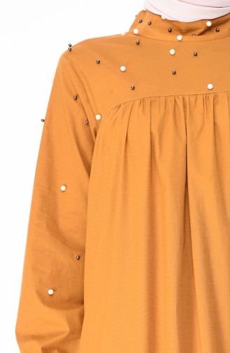 Mustard Hijab Dress 0012-03