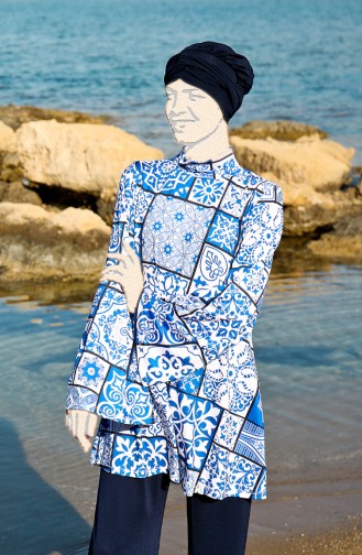 Navy Blue Swimsuit Hijab 1950-01