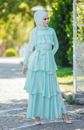 Habillé Hijab Vert menthe 1030-01