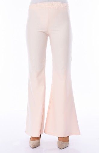 Pantalon Pattes éléphan Taille élastique 2302A-01 Creme 2302A-01