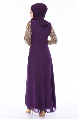 Purple Hijab Evening Dress 52660-04