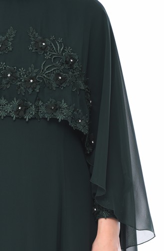 Emerald Green Hijab Evening Dress 52661-02
