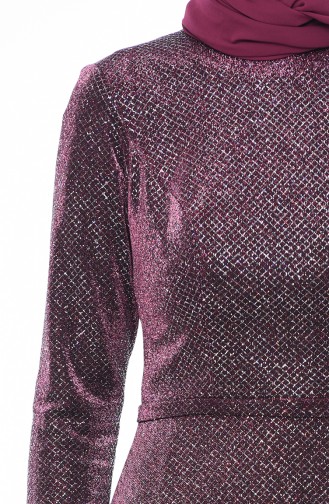 Robe de Soirée a Paillettes 9008-03 Plum 9008-03