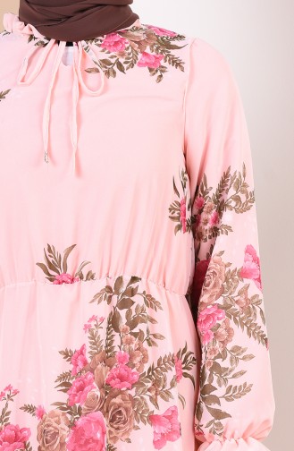 Pink Hijab Dress 0143A-01