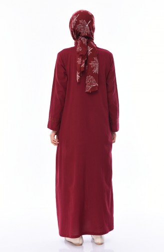 Claret red Abaya 22207-02