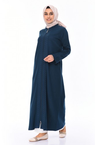 Abaya a Fermeture 22207-03 Pétrol 22207-03