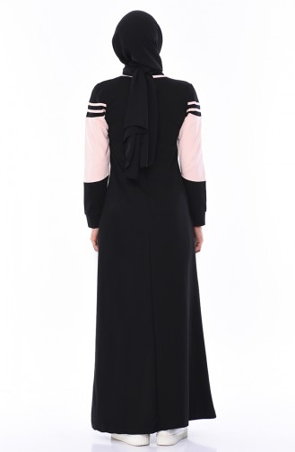 Black Hijab Dress 7010-01