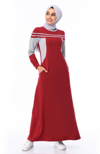 فستان أحمر كلاريت 7010-05