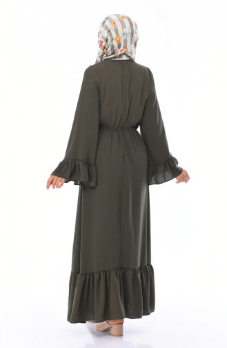 Khaki Hijab Dress 5029-02