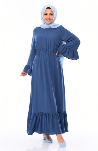Indigo Hijab Dress 5029-07