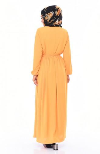 Mustard İslamitische Jurk 5031-06