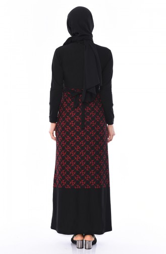 Schwarz Hijab Kleider 4229-05