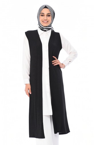 Yazlık Yelek 1025-01 Siyah