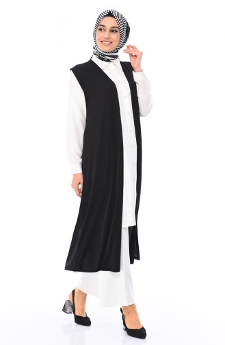 Yazlık Yelek 1025-01 Siyah
