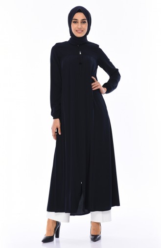 Abaya mit Quasten-detailliert 0014-04 Dunkelblau 0014-04