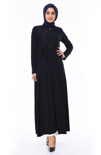 Navy Blue Abaya 0015-02