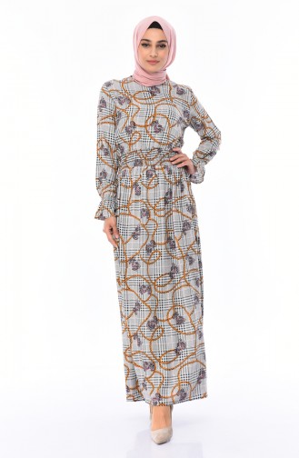 Powder Hijab Dress 8145-03
