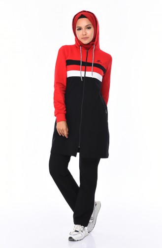 Hooded Tracksuit Suit 95119-02 Black 95119-02