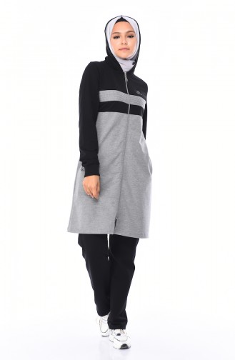 Ensemble Survêtement avec Poches 95148-01 Noir Gris 95148-01