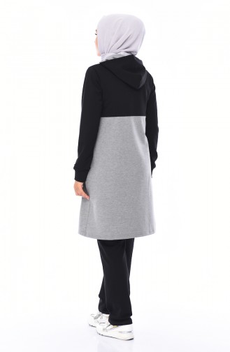 Ensemble Survêtement avec Poches 95148-01 Noir Gris 95148-01