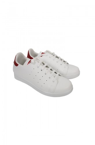 Kadın Spor Ayakkabı SM-100-21 Beyaz Kırmızı