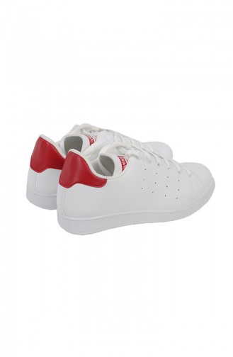 Kadın Spor Ayakkabı SM-100-21 Beyaz Kırmızı