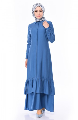 Indigo Hijab Dress 0166-04
