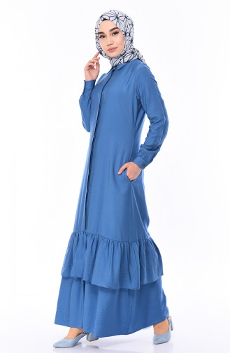 Indigo Hijab Dress 0166-04
