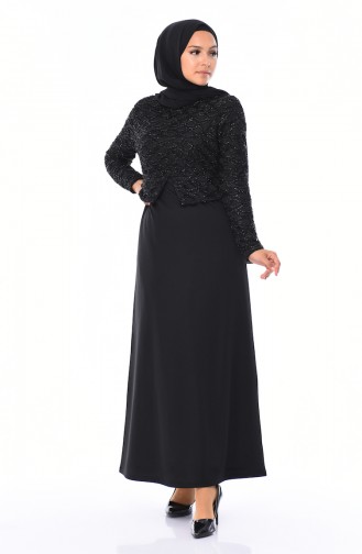 Black Hijab Dress 4046-02