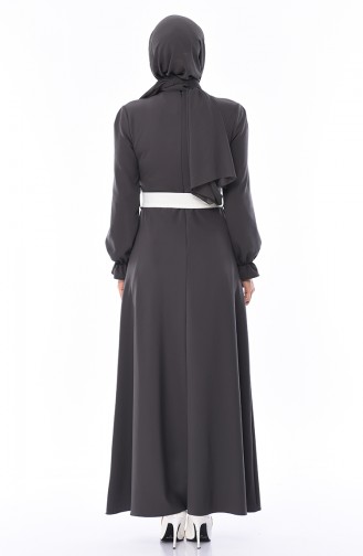 Smoke-Colored Hijab Dress 60038-04