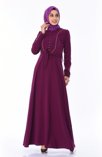 Lila Hijab Kleider 8152-01