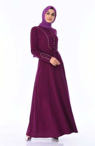 Lila Hijab Kleider 8152-01