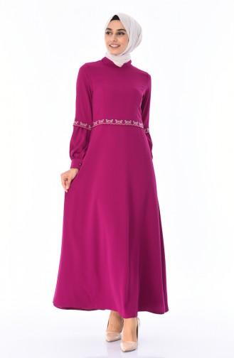 Plum Hijab Dress 0998-03