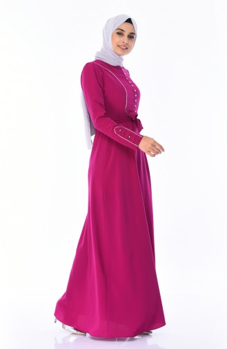 Robe a Paillettes 8152-02 Plum 8152-02