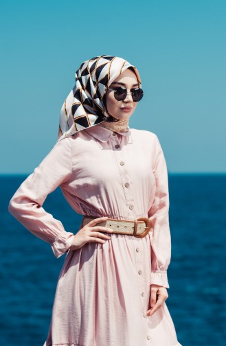 Powder Hijab Dress 1028-05