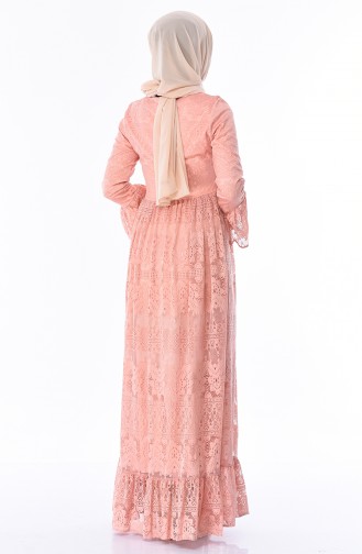 Powder Hijab Dress 81611-05
