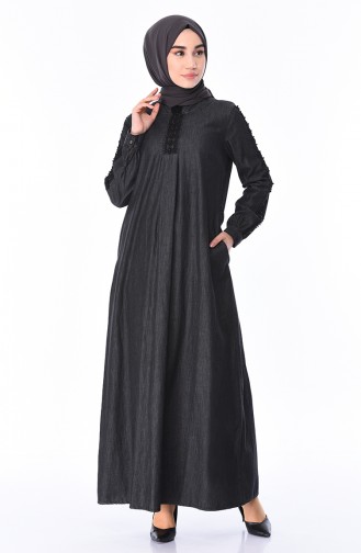 Black Hijab Dress 9270-03