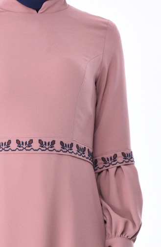 Dusty Rose Hijab Dress 0998-06