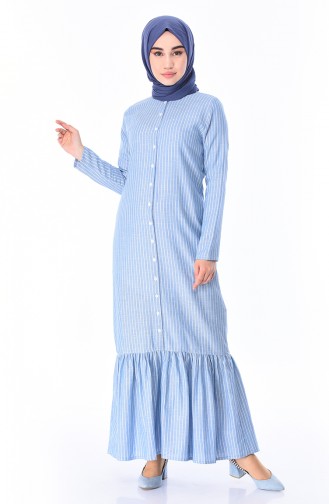 فستان أزرق داكن 5017-08
