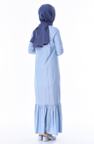 Dunkelblau Hijab Kleider 5017-08