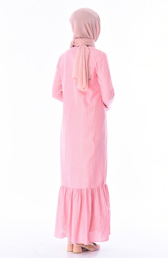 فستان وردي داكن 5017-09