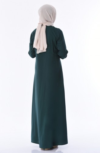 Emerald Green Hijab Dress 5027-10