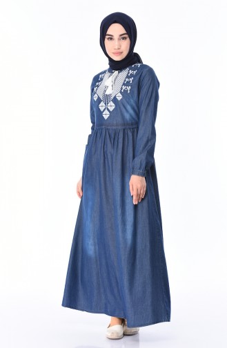 فستان أزرق كحلي 3103-01