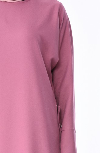 فستان زهري باهت 0246-06