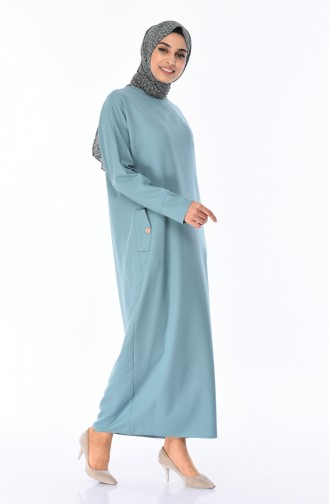 Green Almond Hijab Dress 0246-07