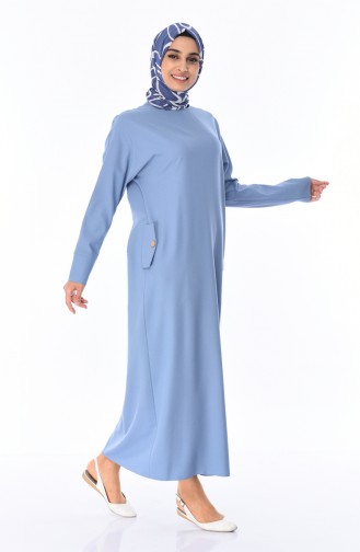 Blue Hijab Dress 0246-09