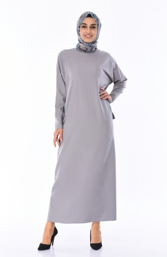 Gray Hijab Dress 0246-11