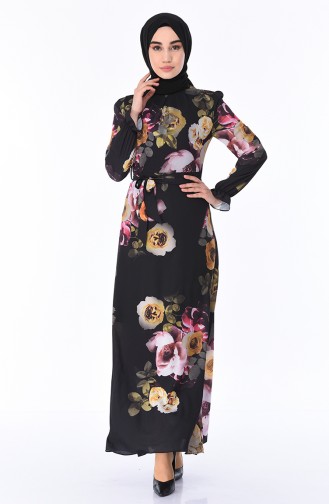 Black Hijab Dress 60031-01